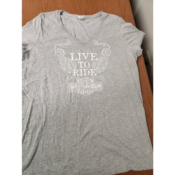 Harley-Davidson XL grey t-shirt with white lettering - Picture 1 of 5